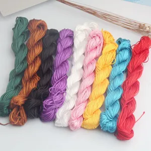 Cordon de Jade en Nylon Coloré 1mm Fil DIY Fabrication de Bijoux Corde 20 Mètres