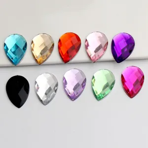 Tröpfchen Acryl Flatback Strasssteine mehrfarbige glitzernde Edelsteine für DIY Handwerk.