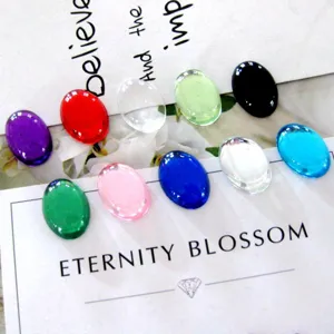 Strass acryliques ovales plats colores cabochons DIY pour artisanat decoration accessoires.