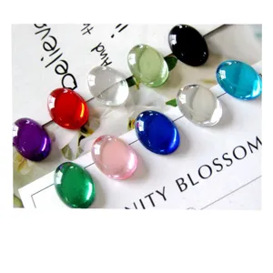 Strass en acrylique ovales colorés et patchs de pierres précieuses pour bijoux DIY.