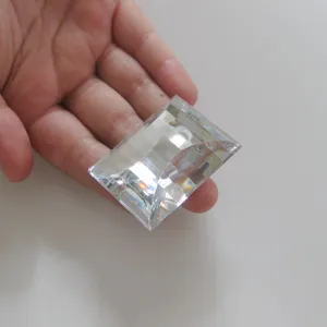 Transparenter acryl rechteckiger Flachrücken Strassstein für DIY Schmuck Basteln Dekor.