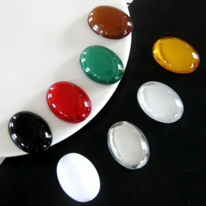 Flatback oval acrylic rhinestones for DIY jewelry crafts, glossy cabochon details.