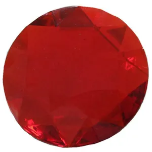 Strass piatti in acrilico rosso rotondo fai da te gemme artigianali pietre decorative.
