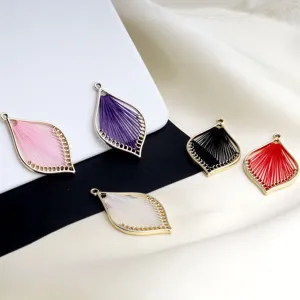 DIY handgemaakte sieraden benodigdheden vintage etnische draad geweven blad oorbellen hangers