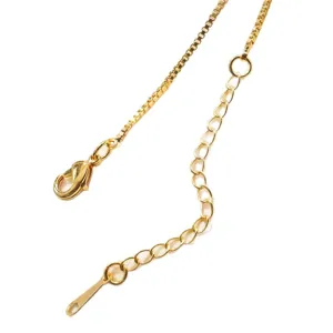 Gouden roestvrijstalen boxketting ketting verlengketting met kreeft sluiting sieraden onderdeel.