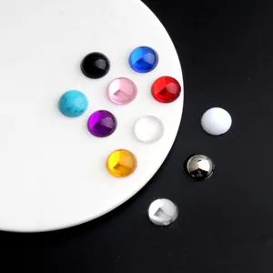 15mm acrilico cupola retro piatto strass cabochons DIY gioielli artigianato fatti.