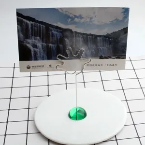 Clip de memo de metal creativo soporte de tarjeta de visita decoración de escritorio soporte de foto.