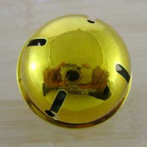 5cm gold metal craft bell for DIY handmade jewelry, Christmas tree decoration and pet collar.