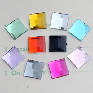 20mm quadratische flache Acryl Strasssteine bunte DIY Schmuck Zubehör Hauptbild