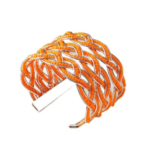 Handgemaakte geweven meerlaagse kraaltjes brede manchet armband verstelbaar retro.