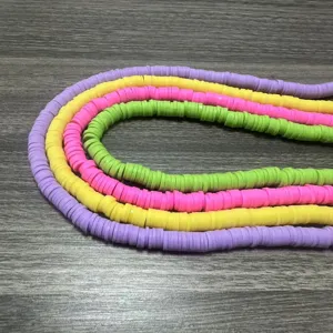 Kleurrijke 6mm polymeer klei platte ronde kraaltjes voor DIY sieraden maken ambachtelijke stukken
