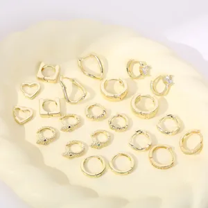 Vergulde oorbellen set mode sieraden verschillende ontwerpen voor dames dagelijkse stijl