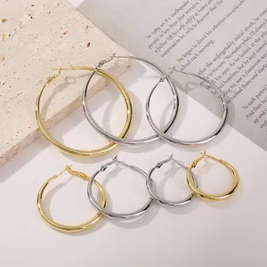Minimalistische vergulde en verzilverde oorbellen set, elegante mode sieraden voor vrouwen.