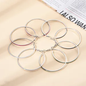 Minimalistische Koperen Emaille Oorringen Met 925 Sterling Zilver Stift Mode Ronde Emaille Sieraden Cadeau Voor Dames