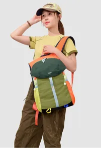 Kleurrijke casual rugzak voor buiten wandelen en reizen, grote capaciteit waterdicht.