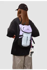 Detail view of the lightweight multi-functional outdoor backpack, large capacity for hiking and travel.