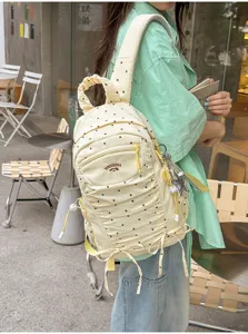 Japans stijl schattige stippen rugzak voor studenten grote capaciteit vrije tijdtas