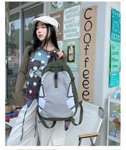 Lightweight foldable outdoor backpack for hiking, travel and cycling with large capacity.