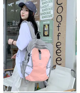 Lightweight folding backpack for outdoor hiking, waterproof travel daypack with large capacity.