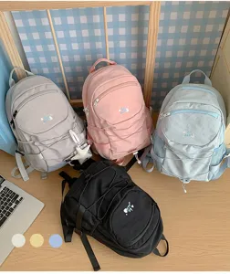 Stylish casual multi-color backpack large capacity student school bag for daily use.