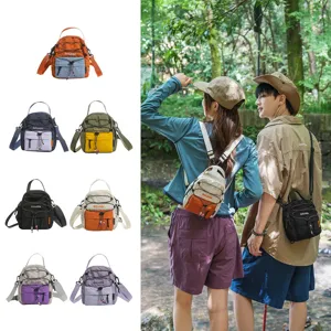 Bolso cruzado cordón nailon multicolor casual exterior viaje bolso hombro hombre mujer