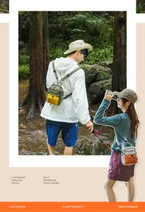 Bolso cruzado de nylon outdoor ligero viaje bolsa casual deporte funda teléfono.