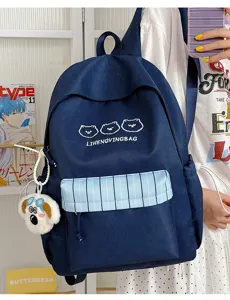 Süßer japanischer Fareblock Schulrucksack für Mädchen, großer lässiger Tagesrucksack.