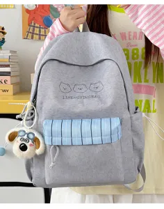 Japanischer süßer farbblockierter Schulrucksack große Kapazität Student neuer Rucksack
