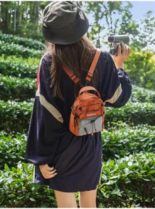 Mochila de viaje de nailon ligera con cordón para deportes al aire libre bolso informal