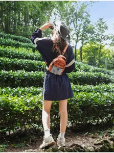 Mochila cruzada de nailon para exteriores pequeña bolsa de viaje informal deportiva teléfono