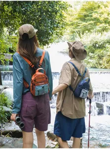 Bolso cruzado de nailon con cordón, bolso deportivo informal ligero para viajes al aire libre.