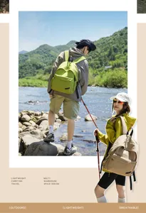 Sac à dos de voyage décontracté et élégant de grande capacité pour la randonnée en plein air.