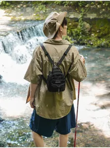 Bolso cruzado ligero de nylon vista detallada, bolsa de teléfono deportiva para viaje.