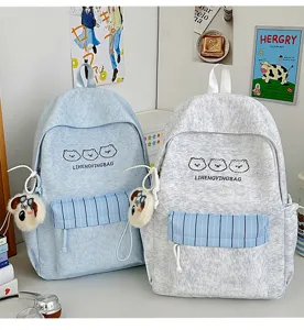 Süßer japanischer Kontrastfarben-Schulrucksack für Studenten, großer lässiger Tagesrucksack.