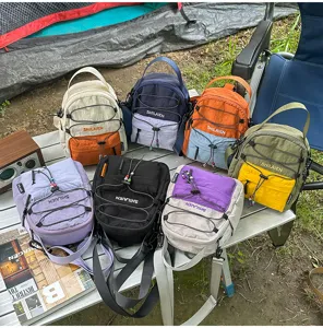 Bolso cruzado de nailon multicolor ligero para viaje al aire libre ocio teléfono