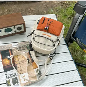 Bolso bandolera ligero de nylon para viajes al aire libre, deporte y funda de teléfono.