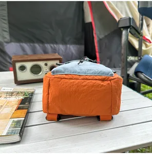 Bolso bandolera de nailon ligero con cordón, mini mochila de viaje deportiva informal para móvil.