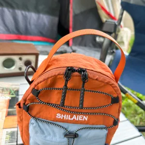 Bolso bandolera de viaje de nailon ligero, bolsa de teléfono deportiva informal de gran capacidad.