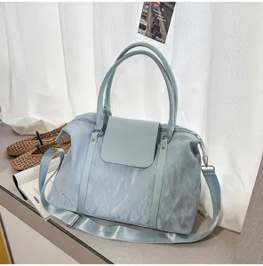 Bolso de viaje grande de color solido elegante bolso de mano casual para mujeres