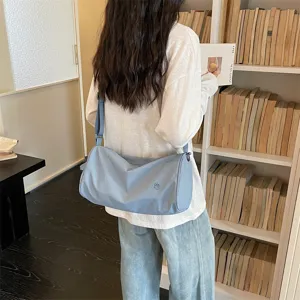Sac porté épaule minimaliste en nylon pour femme grande capacité sac de loisirs