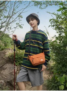 Bolso bandolera ligero de nylon para viajes al aire libre, ciclismo y deporte diario.