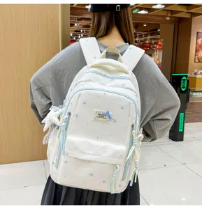 Japanse stijl sterrenprint schoolrugzak casual college reistas voor dames en meisjes