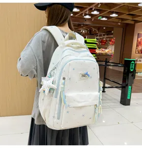 Japanse stijl ins casual rugzak voor vrouwen studenten schattige sterren print schooltas