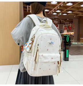 Japanse stijl sterrenpatroon casual schoolrugzak voor vrouwen, leuke reistas voor school.