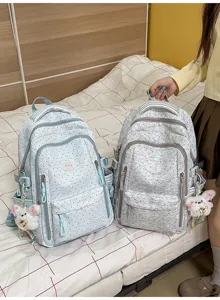 Japanse stijl schattige polkadot rugzak voor studenten lichtgewicht casual dagrugzak