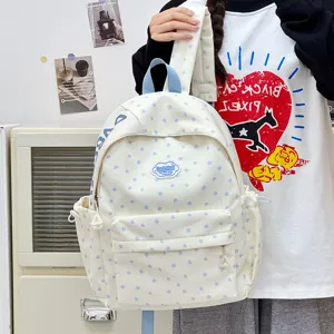 Koreaanse stijl grote capaciteit studentenrugzak schattige sterren print schooltas casual tas
