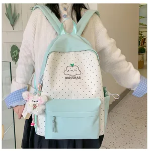 Japans schattige polka dot rugzak casual grote capaciteit schooltas voor meisjes