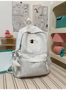 Koreaanse stijl canvas rugzak voor studenten casual minimalistisch grote capaciteit tas