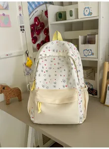 Leuke rugzak met strik en hartjes print voor tienermeisjes stijlvolle dagelijkse schooltas
