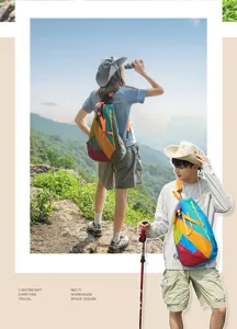 Outdoor folding backpack designed for travel, sports, and hiking adventures easily and stylishly.